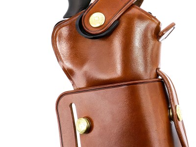 Galco WG2104 Wheelgunner 2.0  OWB Tan Leather Belt Slide Fits S&W L Frame/Ruger Security-Six Fits 4″ Barrel Ambidextrous