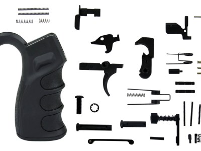 TacFire LPK02USAB Lower Parts Kit  AR-15 Black PGAR-B Grip Black