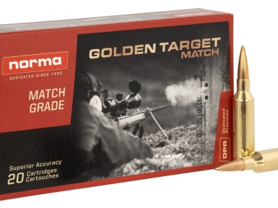 Norma Ammunition 20160392 Dedicated Precision Golden Target Match 6mmCreedmoor 107gr Hollow Point Boat Tail 20 Per Box/10 Case