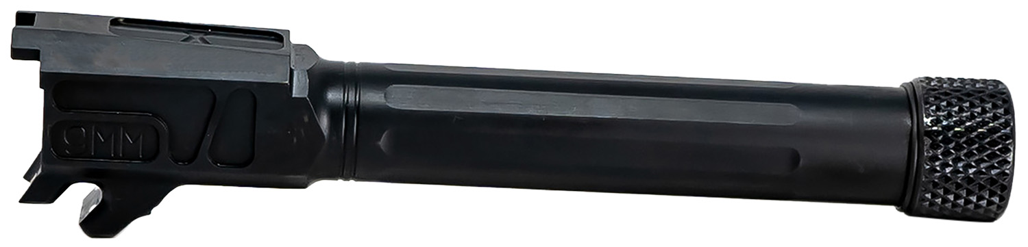 Faxon Firearms 365B910NXSOQT Match Series  9mm Luger Fluted Threaded Black Nitride Stainless Steel, Fits Sig P365 XL