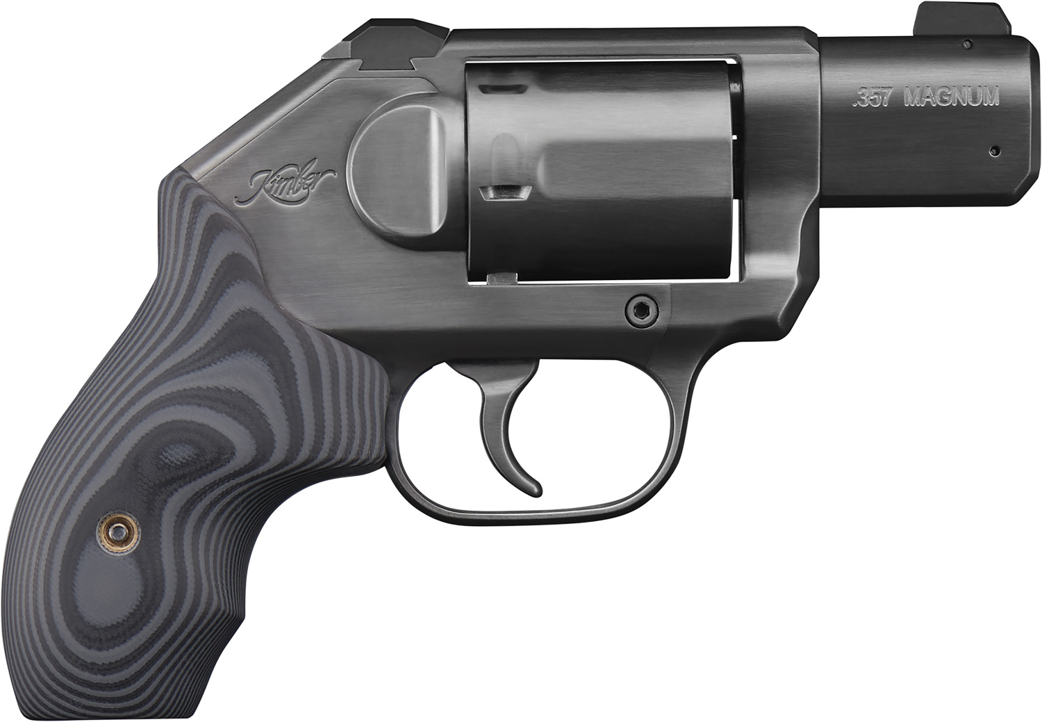 Kimber Mfg, Inc 3400012CA K6S DC *CA Compliant DAO 357 Mag 6 Shot 2″ Brushed Black DLC Stainless Steel Barrel & Cylinder, Black DLC Brushed Stainless Steel Frame, G10 Grip, Concealed Hammer