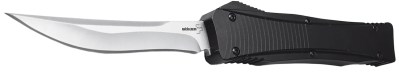 Boker 06EX243   3.35″ Plain D2 Steel Blade Black Aluminum Handle
