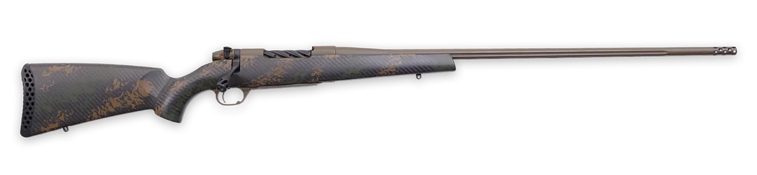 Weatherby MBC20N240WR6B Mark V Backcountry 2.0 240 Wthby Mag 5+1 26″ Patriot Brown Cerakote Fluted Barrel/Peak 44 Blacktooth Carbon Fiber w/ Dark Green/Brown Sponge Stock
