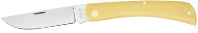 Case 00038 Sod Buster  Folding Skinner Plain Tumble Polish Carbon Steel Blade/Smooth Yellow Synthetic Handle