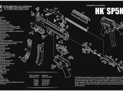 TekMat TEKR17HKSP5K HK SP5K Cleaning Mat Black/White Rubber 11″x17″ HK SP5K Parts Diagram