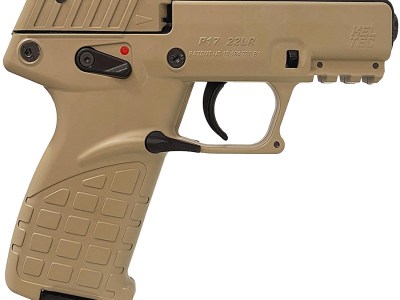 Kel-Tec P17DS P17  Compact Frame 22 LR 16+1 3.80″ Black Steel Threaded Barrel, Desert Tan Serrated Slide Desert Tan Polymer Frame w/Picatinny Rail, Textured Grip Ambidextrous
