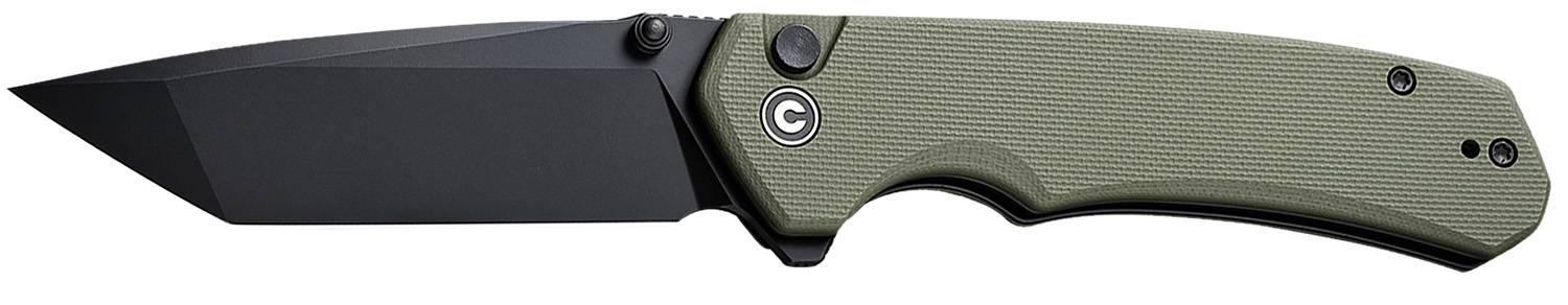 Civivi Knives C19059C-2 Brazen  3.46″ Folding Plain Black D2 Steel Blade, OD Green Textured G10 Handle