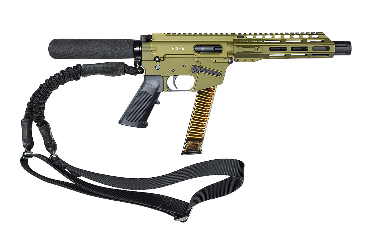 FREEDOM ORDNANCE FX9P8T-ODG FX9P  9mm Luger 31+1 8″ OD Green Synthetic Pistol Tube