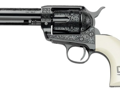 Pietta GW45RR434NMUI Great Western II Red River 45 Colt (Long Colt) 4.75″ Ultra Ivory Engraved Grip