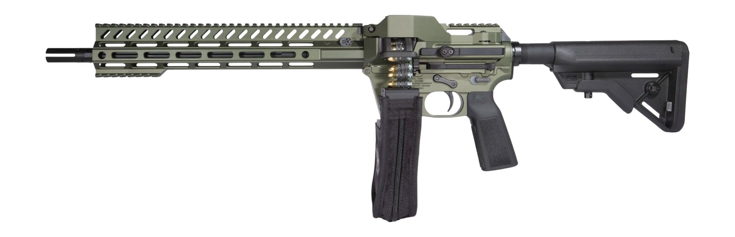 Freedom Ordance FM9D16PW-ODG FM9D  9mm Luger 33+1 14.50″ Black Nitride Threaded Barrel, OD Green Anodized Receiver w/Picatinny Rail, M-LOK Handguard, B5 Bravo Black Polymer Stock, Black Polymer Grip