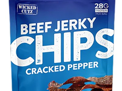 Wicked Cutz WCBC01CP Cracked Pepper Beef Jerky Chips 8 Pack