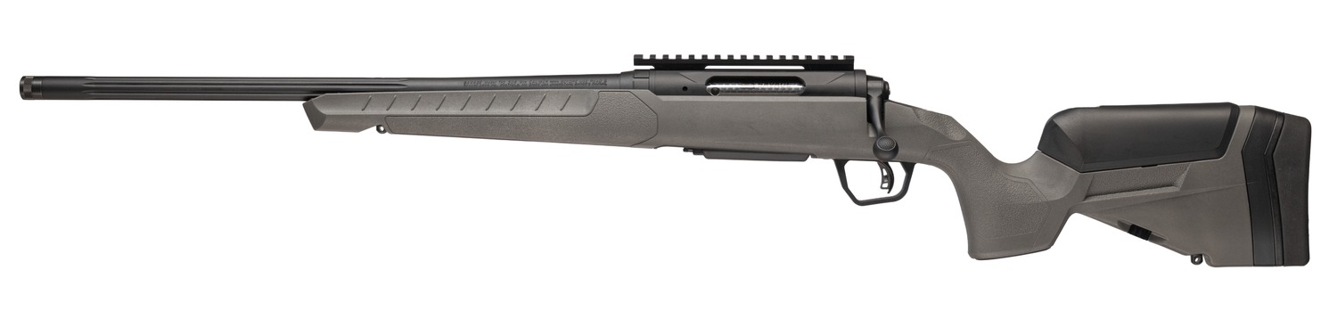 Savage Arms 32434 110 Trailblazer 7mm-08 Rem 4+1 20″ Fluted Barrel, Flat Dark Gray Adj LOP Synthetic Stock, Left Hand