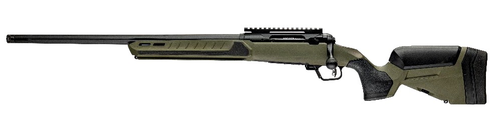 Savage Arms 32653 110 Core Predator Full Size 300 AAC Blackout 10+1 16.50″ Medium Heavy Fluted Barrel, Arca Rail Forend, Hunter Green AccuStock w/AccuFit V2 Synthetic Stock, Left Hand