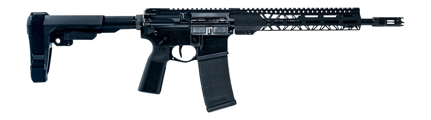 Faxon Firearms FXPRO6A125GA1075 Pro  6mm ARC 10+1 12.50″ Black Nitride Match Grade Threaded Barrel, Black Aluminum Receiver w/Picatinny Rail, M-LOK Handguard, Black SB Tactical SBA3 Brace, Ergonomic G