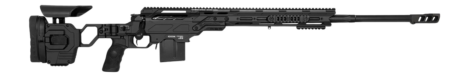 Cadex Inc CDX30LITE6524BR20I2B1N CDX-30 Lite 6.5 Creedmoor 10+1 24″ Black DLC Fluted Threaded Barrel, Black Cerakote Receiver w/Picatinny Rail, M-LOK Handguard, Black Adjustable Folding Buttstock, Bla