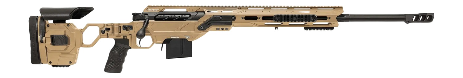 Cadex Inc CDXMCKRKN30824BR20I2F1 CDX-MC Kraken 308 Win 10+1 27″ Black DLC Match Grade Threaded Barrel, Hybrid Tan Receiver w/Picatinny Rail, M-LOK Handguard, Hybrid Tan Adjustable Folding Buttstock, B