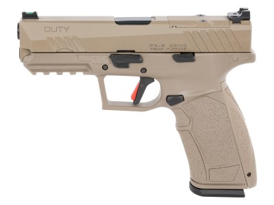 Tisas Arms 15000105 PX-9 Gen3 Duty 9mm Luger 20+1 4.12″ Flat Dark Earth Carbon Steel Optic Ready/Serrated Slide, Flat Dark Earth Polymer Frame w/Picatinny Rail, Rubber Grip, RMR Footprint