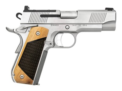 Kimber Mfg, Inc 3500405 Next Generation Pro 9mm Luger 9+1 4″ Stainless Crowned Bull Barrel, Matte Stainless Steel Optic Ready/Serrated Slide, Matte Stainless Steel Frame w/Beavertail, Black Walnut w/G
