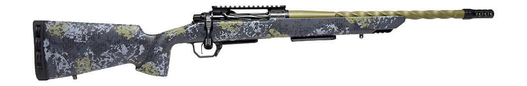 Horizon Firearms HRF-VE2-22CM-22R Venatic 2 22 Creedmoor 22″ Sage Green Spiral Fluted Threaded Barrel, Black DLC Receiver w/Picatinny Rail, Arca Rail Forend, Artic Moss Iota EKO X Carbon Fiber Stock
