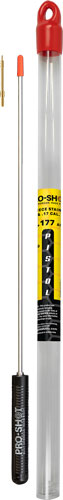 PRO SHOT STAINLESS 1PC PISTOL – CLEANING ROD 12″ .17 CAL W/JAG