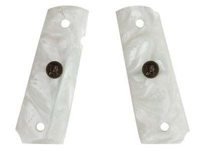 Pachmayr 62001 Custom Grip White Simulated Pearl Panels for 1911 with Ambidextrous Safety