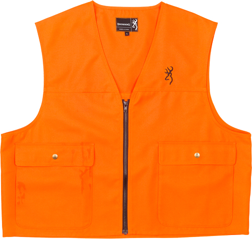 BROWNING JUNIOR SAFETY VEST – W/LOGO BLAZE ORANGE LARGE