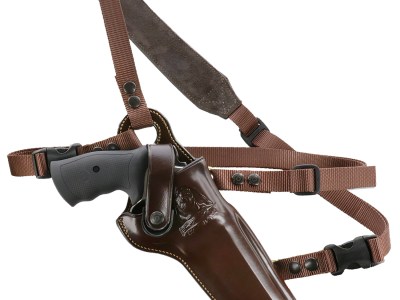 Galco KK148H Kodiak Chest Holster Havana Brown Leather Sholder Strap,Torso Strap Fits Ruger Blackhawk 7.50″ Fits Freedom Arms 83 7.50″ Right Hand