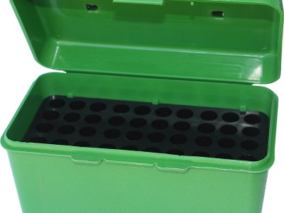 MTM Case-Gard H50RS10 Deluxe Ammo Box Round Handle Multi Caliber Rifle Green Polypropylene 50rd
