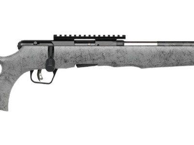 SAVAGE ARMS B17 17HMR BL/GRY 18″ CARBON TB