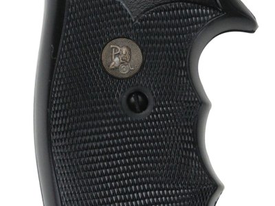 Pachmayr 03264 Gripper Grip Checkered Black Rubber with Finger Grooves for S&W K/L Frame with Square Butt