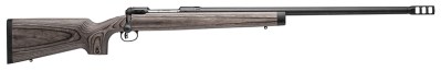 Savage Arms 22448 112 Magnum Target Full Size 338 Lapua Mag 1rd 26″ Matte Black Heavy Threaded Barrel, Drilled & Tapped w/Picatinny Rail Steel Receiver, Gray Laminate Fixed Wood Stock
