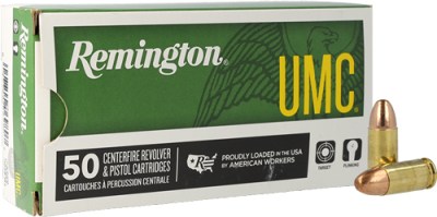 REMINGTON UMC 9MM LUGER 115GR – FMJ 50RD 10BX/CS