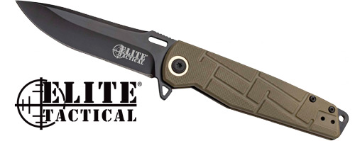 MC ELITE TACTICAL READINESS – 3.5″ DROP POINT FLDR FDE/BLK