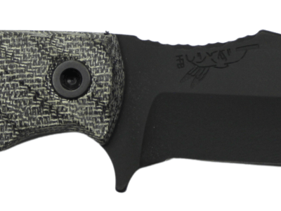 HALF FACE BLADES TOSAHWI 4″ BLADE, 8.1″OA, CPM S45VN STEEL, ARMORY BLK, GRAY MICARTA GRIP