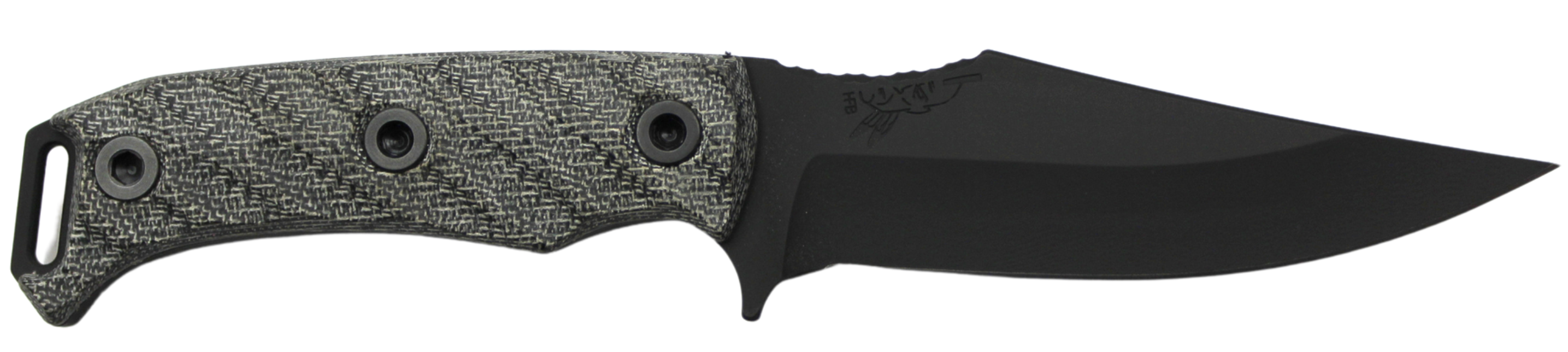 HALF FACE BLADES TOSAHWI 4″ BLADE, 8.1″OA, CPM S45VN STEEL, ARMORY BLK, GRAY MICARTA GRIP