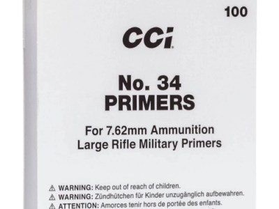 CCI PRIMER NO.34 NATO 100 RD/BX 10BX/BRICK 50 BX/CS