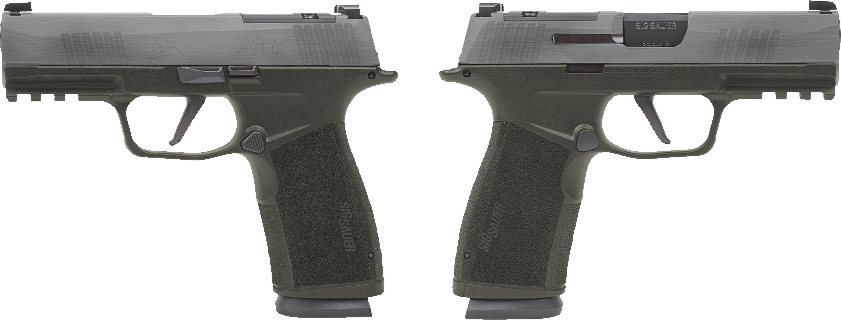SIG SAUER P365 X-MACRO 9MM PSTL 3.7″ CRUSHED SILVER BATTLEWORN 2-17RD MAGAZINES