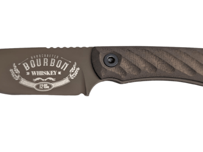 HALF FACE BLADES CAVNER JR BOURBON 3.5″ BLADE, 7.5″OA, S45VN MICARTA GRIP