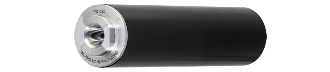 INLAND I-CAN 6″ Aluminum Black Type III Anodized Black .30 Suppressor, 5/8×24 direct thread base