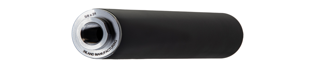 INLAND I-CAN II 7.5″ Stainless Steel Black Ceramic .45 (5/8×24) Suppressor, 5/8×24 direct thread bas