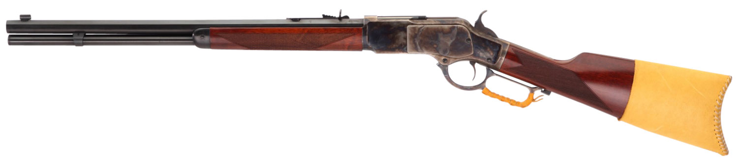 Taylors & Company 550239COM 1873 Comanchero 357 Mag Caliber with 10+1 Capacity, 18″ Blued Barrel, Color Case Hardened Metal Finish & Walnut Straight Stock Right Hand (Full Size)