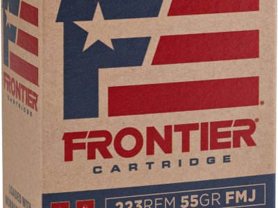 Frontier Cartridge FR1015 Military Grade Centerfire Rifle 223Rem 55gr Full Metal Jacket 150 Per Box/8 Case