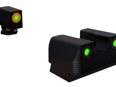 Rival Arms RA1A231G Night Sights for G17/G19  Green Tritium Orange Outline Front Sight-Green Tritium Black Outline Rear Sight
