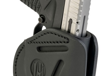 1791 Gunleather 3WH4SBLA 3-Way  IWB/OWB Size 04 Stealth Black Leather Belt Loop Fits Walther PPS Fits Taurus G2C Fits Springfield XD/XDS Ambidextrous Hand