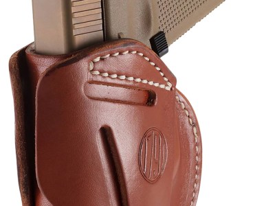 1791 Gunleather 3WH5CBRA 3-Way  IWB/OWB Size 05 Classic Brown Leather Belt Loop Compatible w/ Glock 17 Compatible w/ Springfield XD Compatible w/ S&W M&P Compatible w/ HK VP9 Ambidextrous Hand