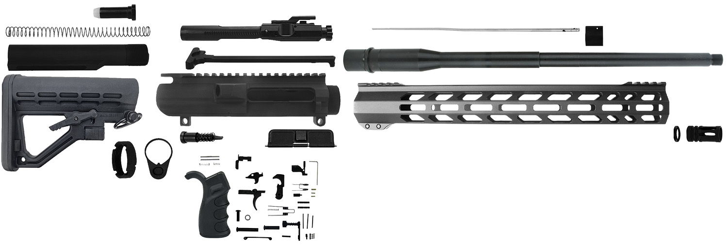 TacFire SSRK308LPK18BN AR Build Kit  Sports South Exclusive 308 Win AR-10 Black Nitride 5/8″x24