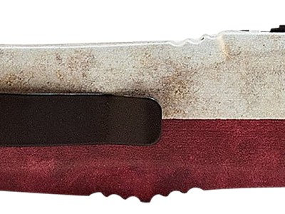 Templar Knife SCAP331 Gen II Captain Small 2.69″ OTF Drop Point Plain Black Oxide Stonewashed 440C SS Blade, 4.31″ Red/White/Blue w/Star Aluminum Handle Glass Breaker