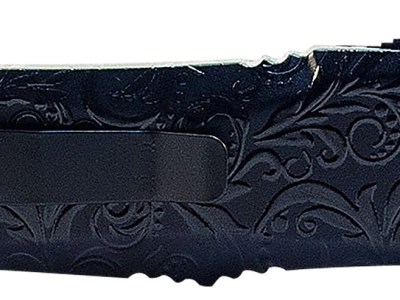 Templar Knife MMDG131 Gen II Maiden Gloss Slim 3.43″ OTF Dagger Plain Black Oxide Stonewashed 440C SS Blade, 5.05″ Black Gloss Aluminum Handle, Glass Breaker