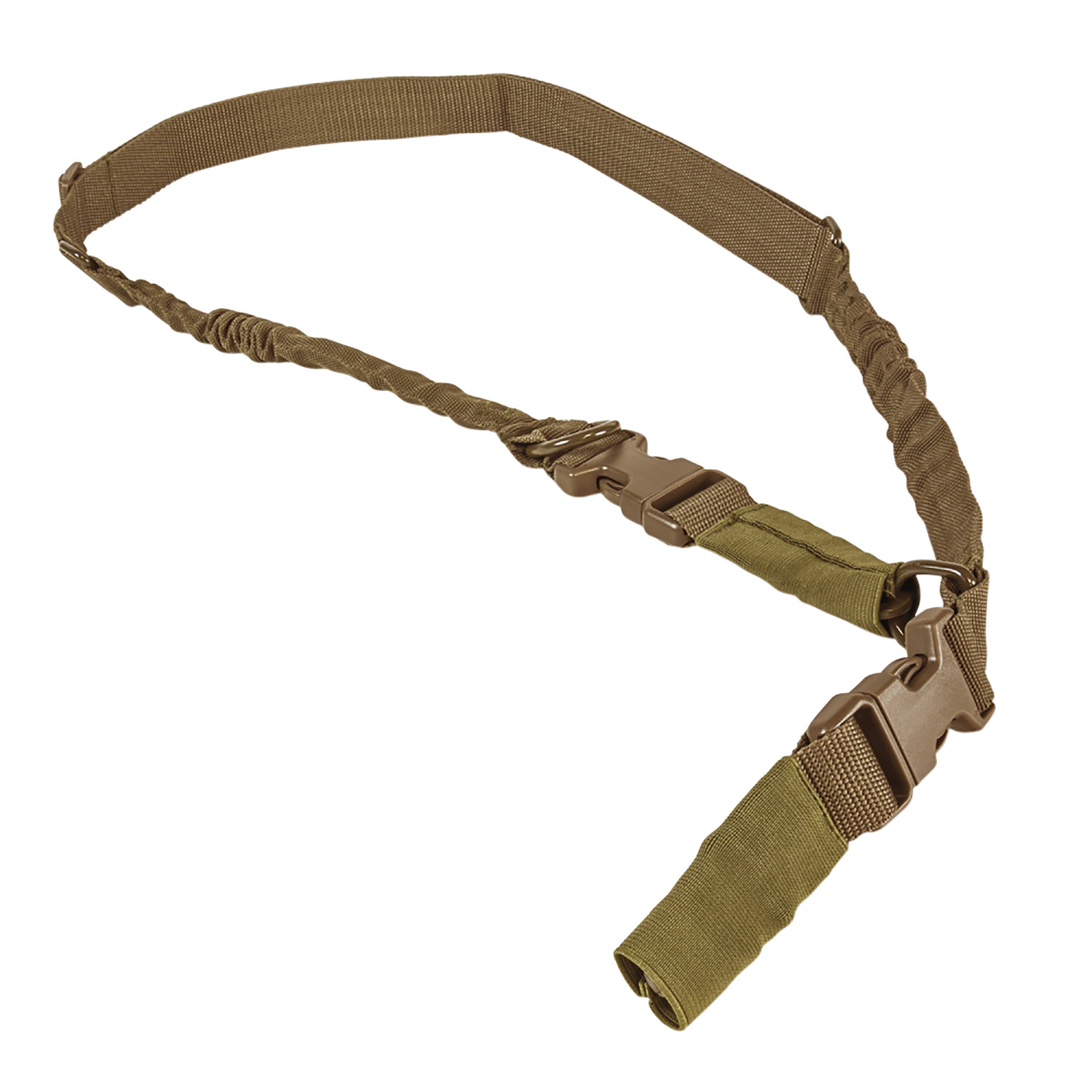NcStar AARS21PT VISM Sling Tan Nylon Strap w/Elastic Shock-Cord 55″-72″ OAL Adjustable Bungee