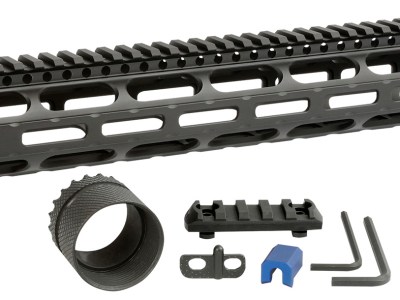 Midwest Industries MICR30815  Combat Handguard AR-308/LR-308 Black Hardcoat Anodized 15″ 6061-T6 Aluminum
